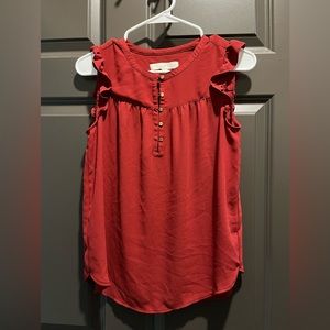 Loft top - ruffle sleeves - size xs